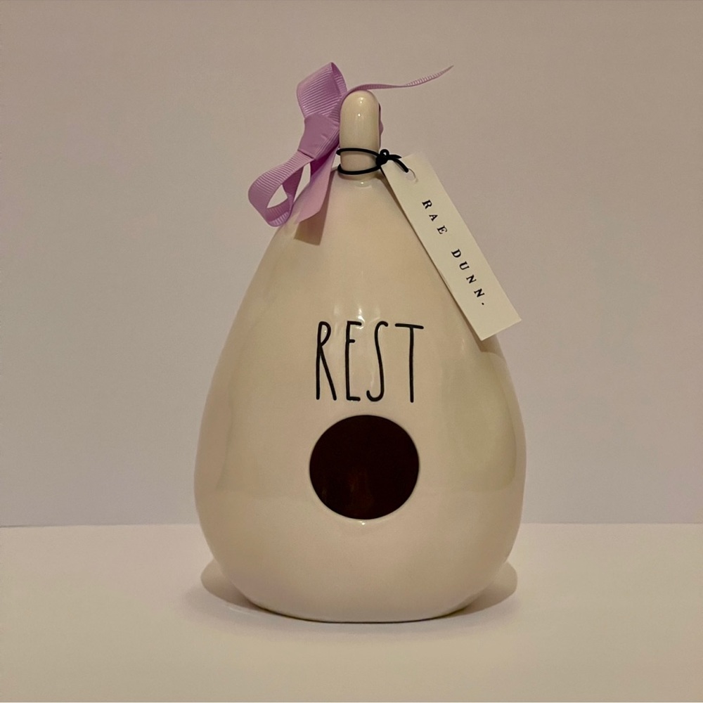 NWT Rae Dunn ~ REST Teardrop Birdhouse 🦋 - Picture 3 of 9